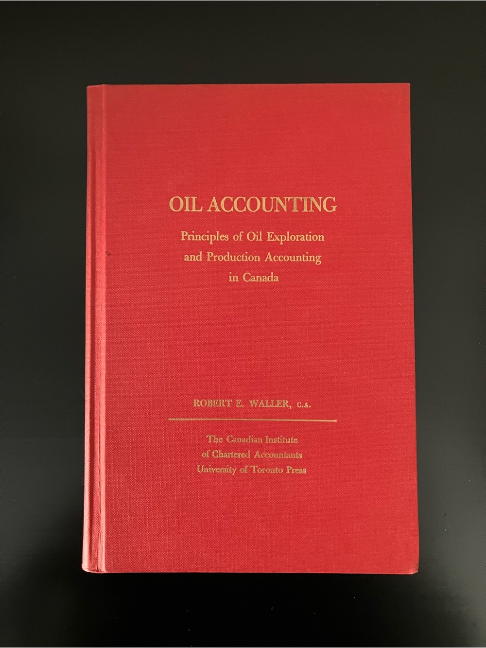 1956 Vintage Oil Accounting Hardcover Book - Red with Gold Stamping